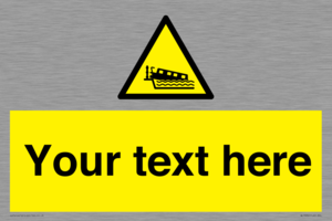 Custom warning grounding narrow boat on lock cill